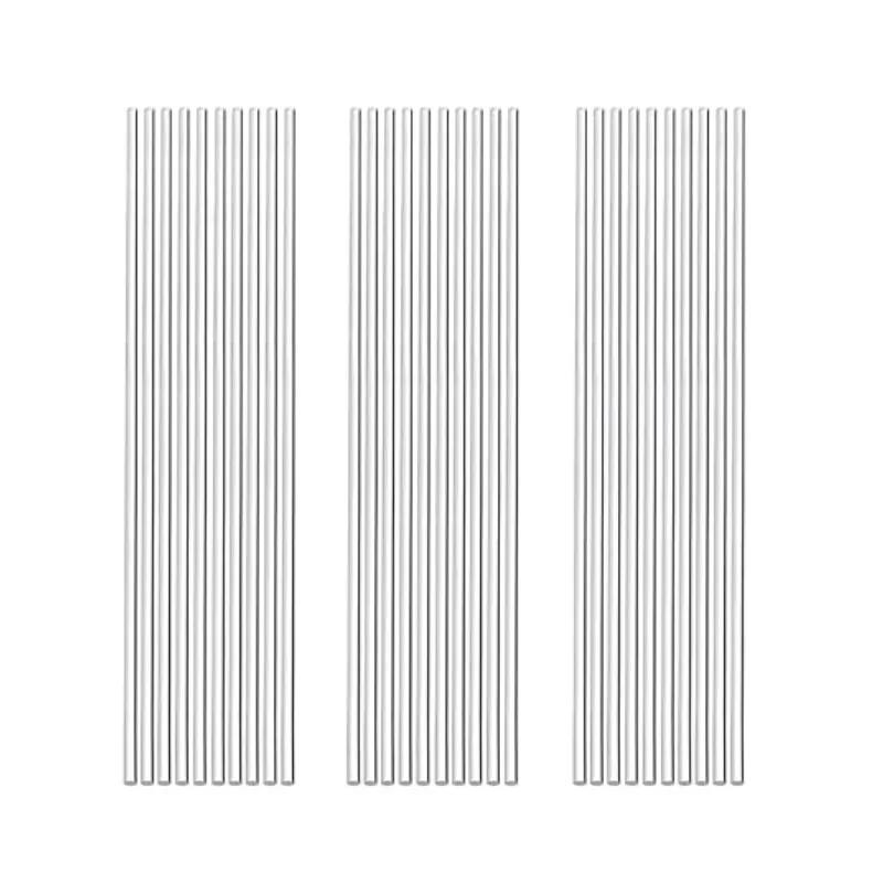 30개 1/8 x 12인치 아크릴 도웰 막대, 투명 원형 플라스틱 막대