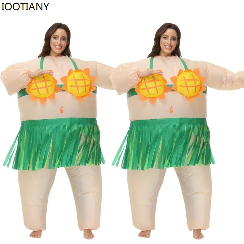 Funny Adult Role Play Inflatable Hula Dance Ballet Costume Halloween Carnival Party Dance Stage Performance Inflatable Costume