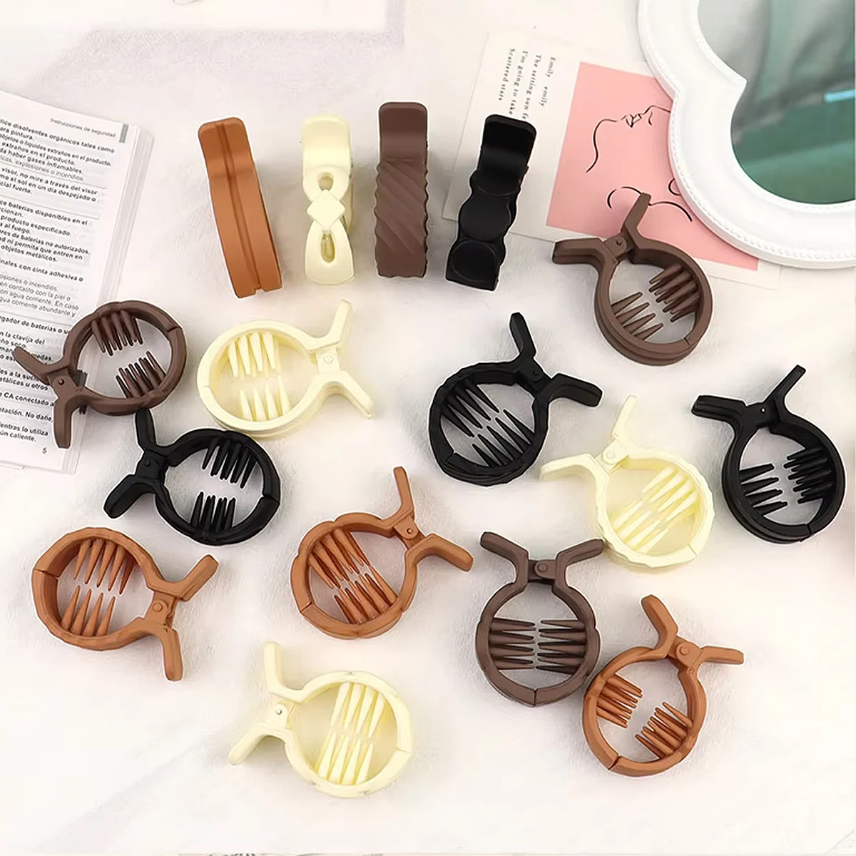 5cm Mini Hair Claw Clip Matte Non Slip Ponytail Hair Clip for Women Girls Small Hair Accessories