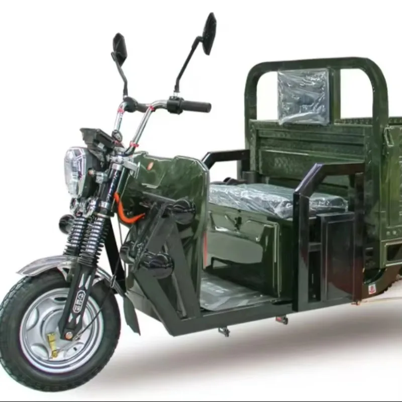 Heavy Duty Electric Cargo Tricycle 3 Wheel 60V 1200W Open Body 800kg Load for Building Material and Logistics Sale
