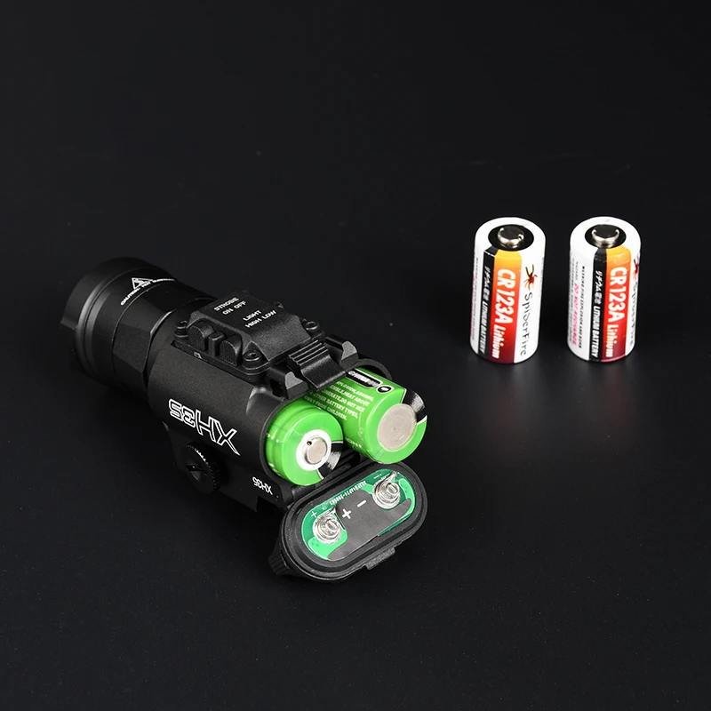 Latarka taktyczna XH35 1000 lumenów z podwójnym wyjściem światła LED, biała, do montażu na szynie Picatinny, kompatybilna z pistoletami zabawkowymi, z funkcją stroboskopu, do użytku myśliwskiego.