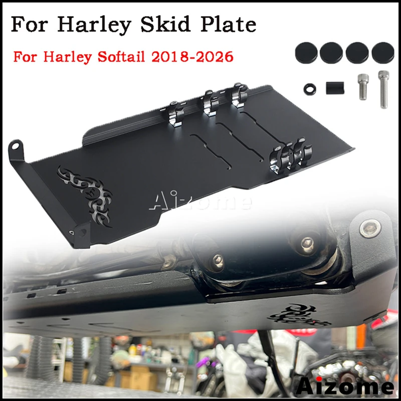 Motorcycle Pazoma Skid Plate Engine Guard Protector For Harley 2018-2026 Breakout Deluxe Street Fat Bob Heritage Classic FXLRST