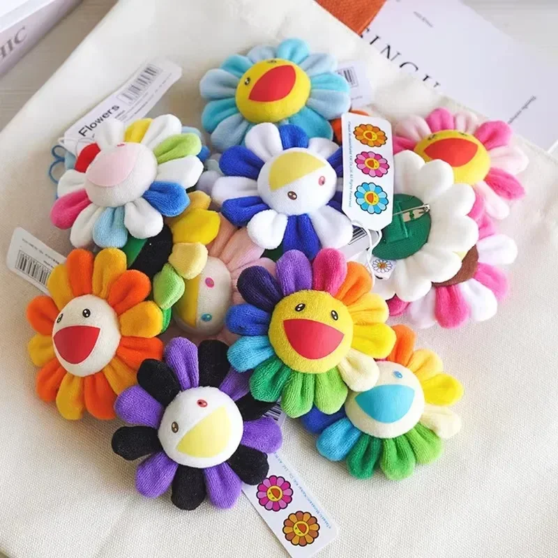 

Colorful Sunflower Accessories Brooch Colorful Flower Phone Keychain Backpack Pendant Fashion Neutral Bag Pendant Birthday Gift