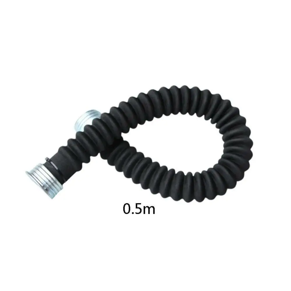 0.5m/1m Gas Mask Tube Suitable Gas Mask Filter Hose Connector Replaceable Household Respirator Connection Tube