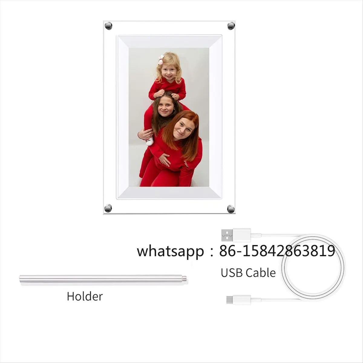 New 7-Inch Transparent Acrylic Digital Photo Frame Video Picture Music Player Electronic Photo Frame WIFI 8G