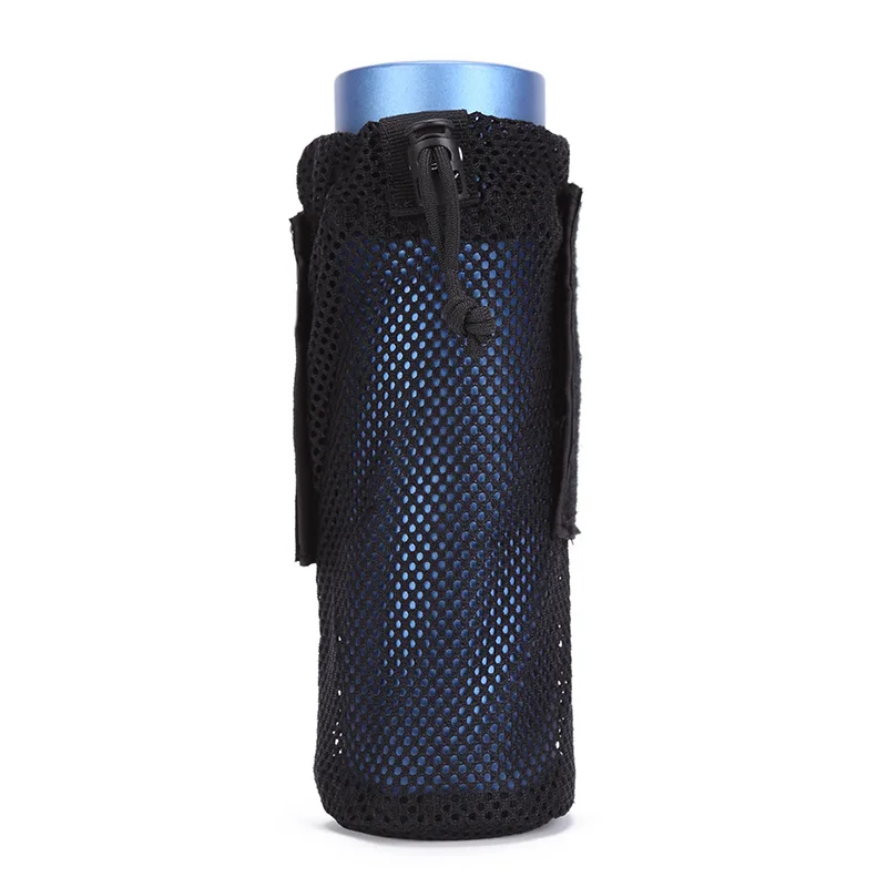 Militar Nylon Outdoor Water Bottle Bag, Bolsa de chaleira portátil, Mesh Holder, Recipiente militar, Tactical Molle Acessórios, Caminhadas