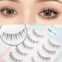 Koreanische Art natürliche leichte falsche Wimpern wispy 3d Wimpern verlängerung transparente Stiel Wimpern Make-up-Tools