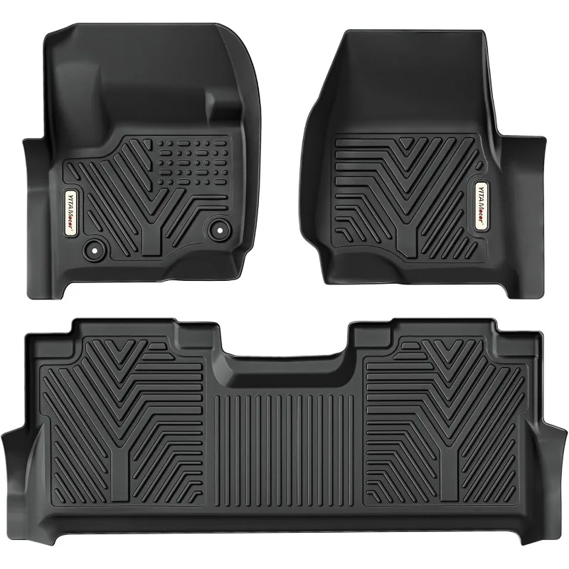 

US Floor Mats Compatible with F250/F350, Custom Fit Floor Liners for 2017-2024 Ford F-250/F-350 SuperCrew Cab, 1st & 2nd Row All