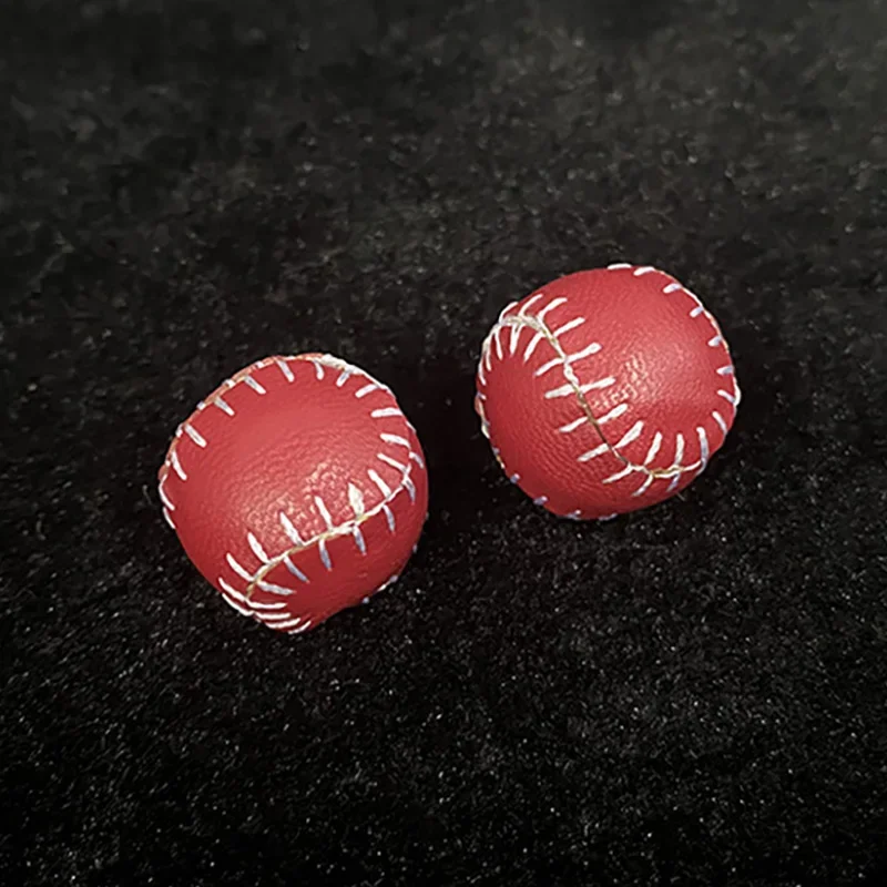 Leather Chop Cup Balls (Set of 2, Red, 2.2cm) Magic Tricks Accessory For Cups Balls Magia Illusions Gimmicks Mentalism Props