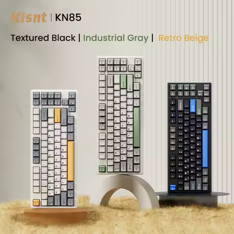 Kisnt Wireless Mechanical Keyboard,Gasket Mounted with Creamy Sound,Bluetooth/2.4GHz/USB-C, Custom Hot Swappable Keyboard