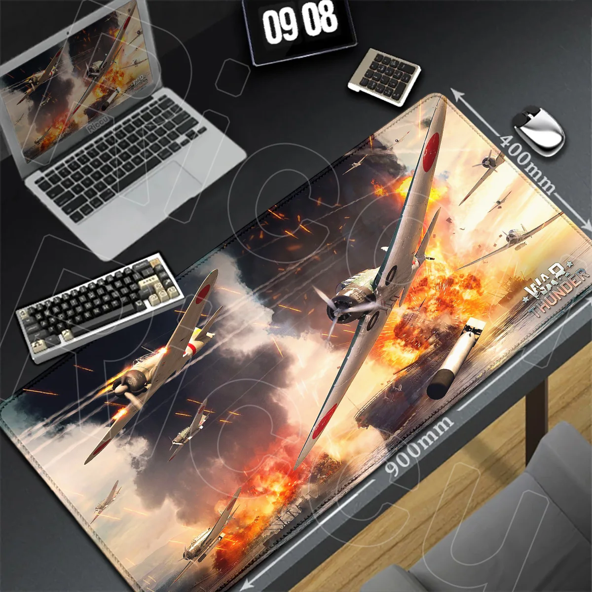 HD-Druck Büro-Tastatur-Mauspad War Thunder Mauspad Kampfsimulation Gaming-Dekorations-Teppich Computer-Gummi-Zubehör – Detail 4