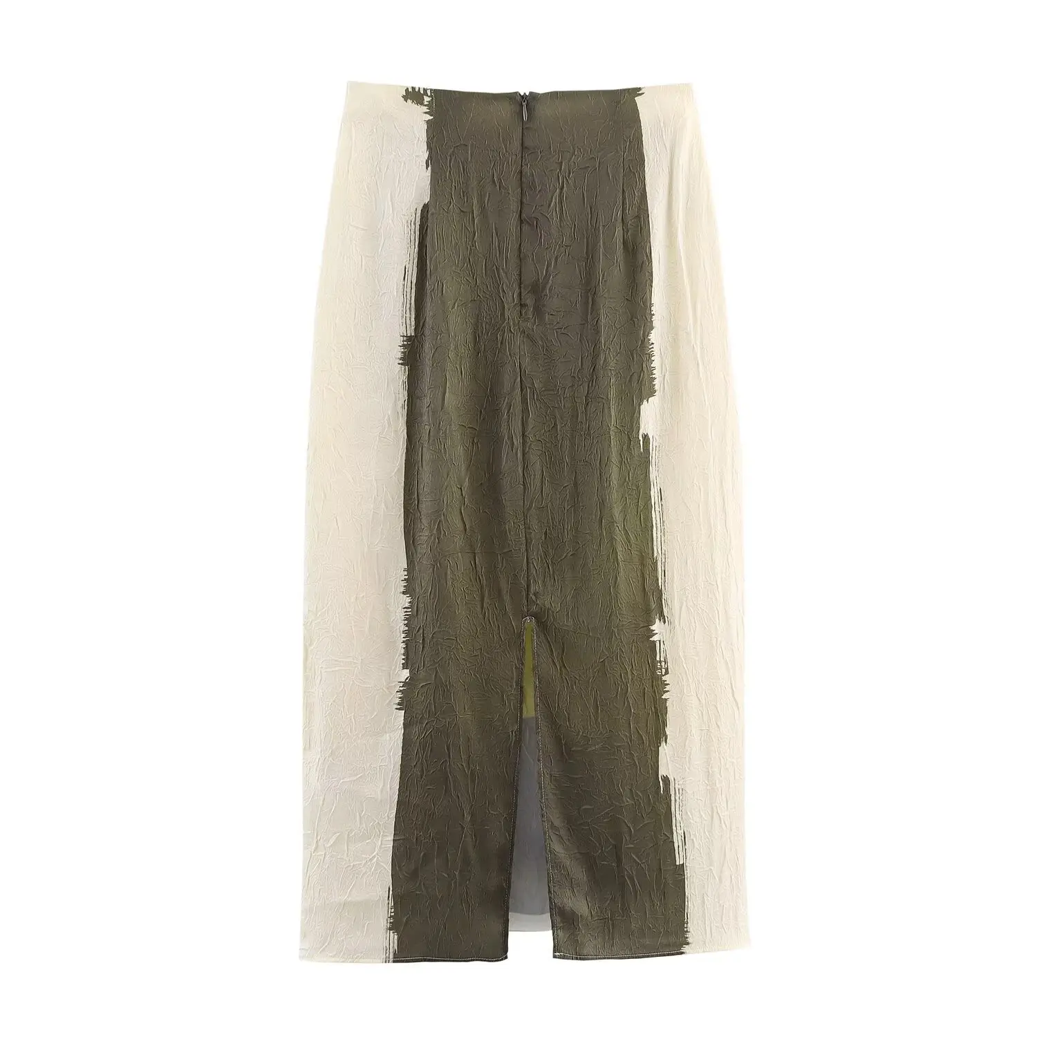 Zevity Donna Vintage Colore abbinato Stampa floreale Effetto antirughe Una linea Gonna Faldas Mujer Donna Chic Cerniera Abiti QUN9439