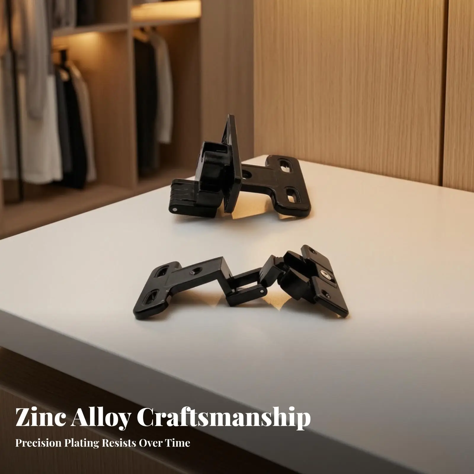 Space Saving Folding Hinge Zinc Alloy for Cabinet Door Wide Angle Articulated Furniture Hinges with Elongated Adjustment Slots