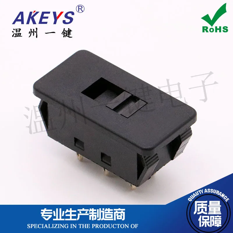 6-Pin 2-Position Vertical Sliding Toggle Switch SS-22L01 Power Buckle Type Two Position Hair Dryer Switch 6A250V