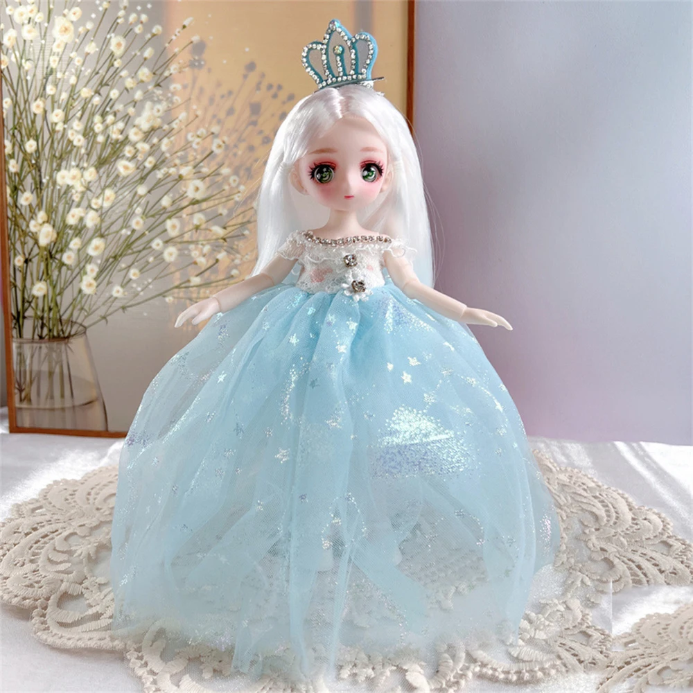 خلع الملابس مع الملابس BJD فستان عيون ثلاثية الأبعاد محاكاة العين المفصلي مقلد العين الملونة المفاصل القابلة للإزالة