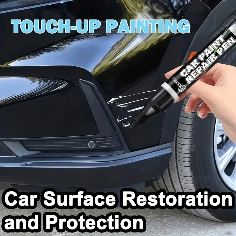 Car Paint Touch-Up Pen, Professional-Grade Car Interior Touch-Up Pen - Black Plastic Scratch Repair Marker for Steering Wheels
