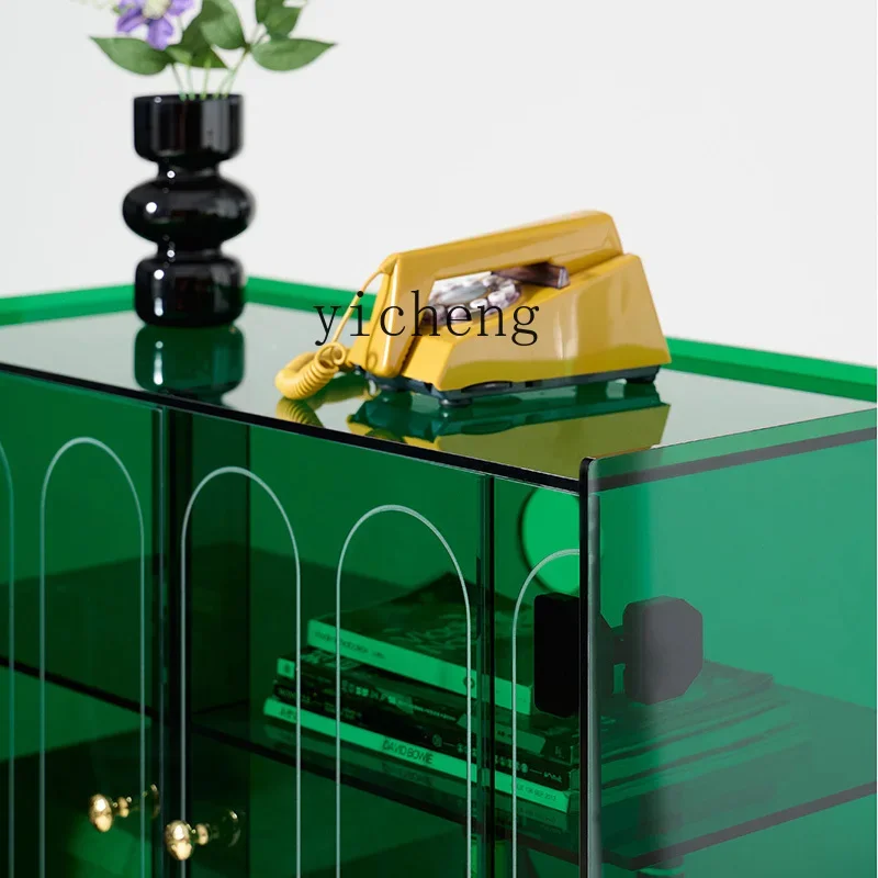 

GZ Solid Wood Chinese Storage Light Luxury Style Storage Home Bedroom Sofa Side Cabinet Wine Cabinet
