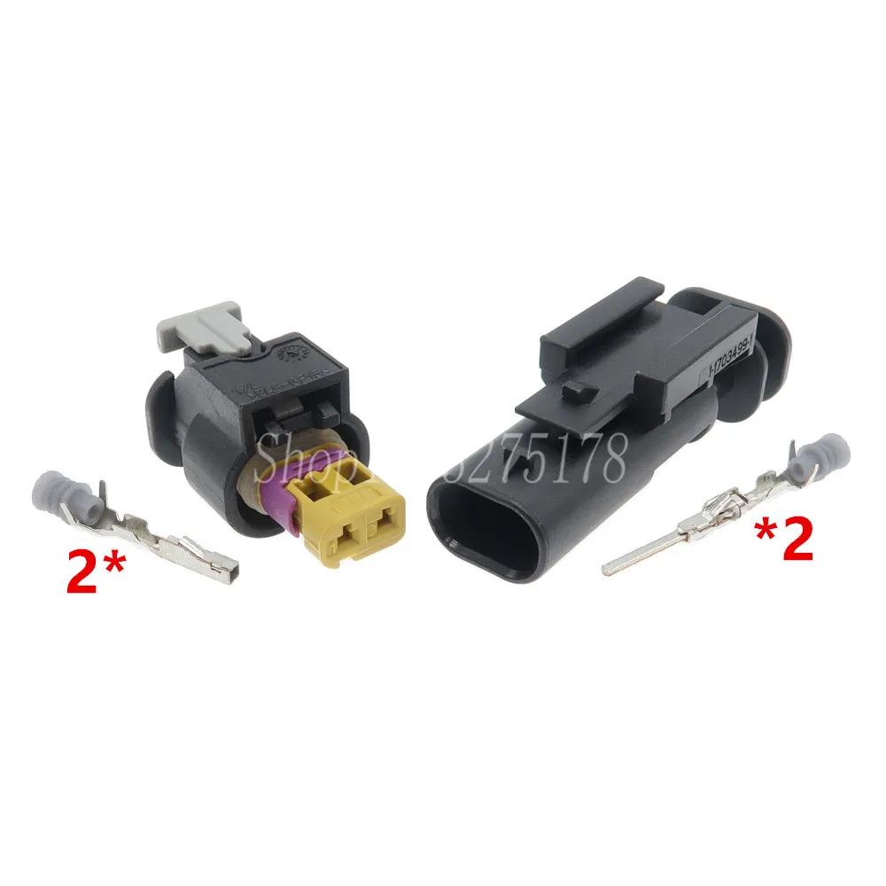 1 Set 2 Pin 4F0973702A 4F0 973 702 A Car Side Impact Sensor Socket Injector Auto Waterproof Connector 1-1718888-7