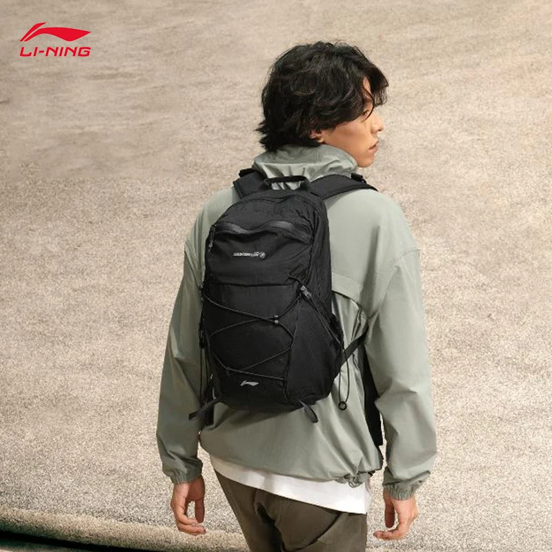 

LI-NING CF Unisex reflective backpack outdoor travel waterproof wear-resistant bag 24*15*44.5CM ABDV335