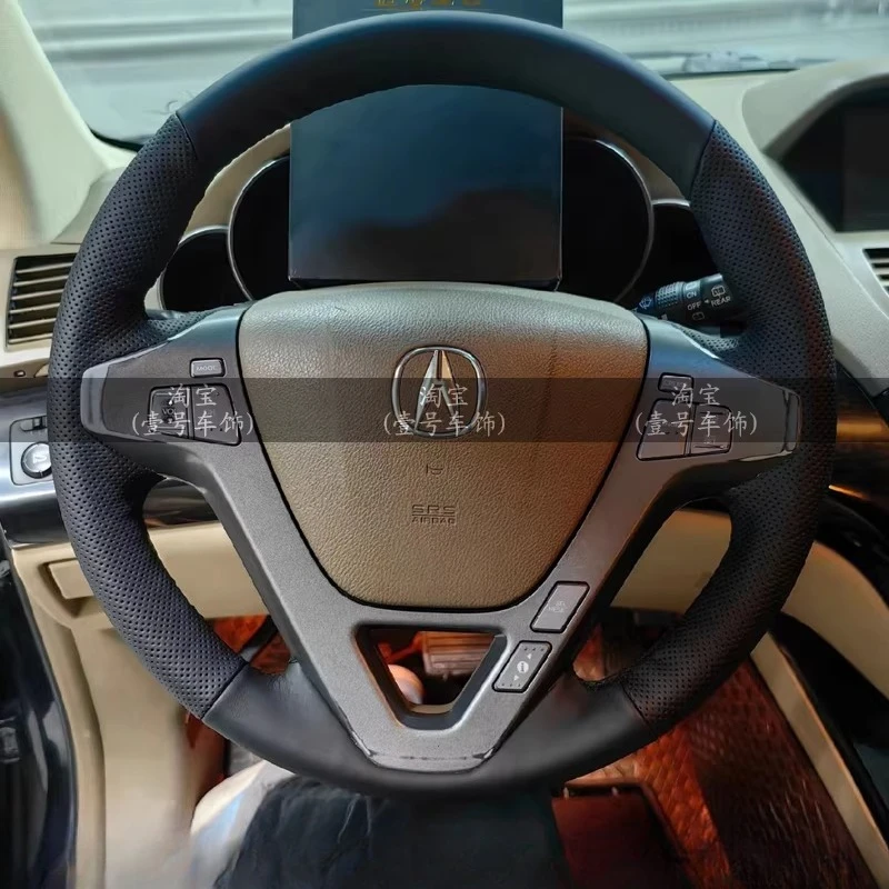 

Чехол на руль автомобиля из натуральной кожи, сшитый вручную, для Acura MDX 2007-2013, аксессуары для интерьера автомобиля