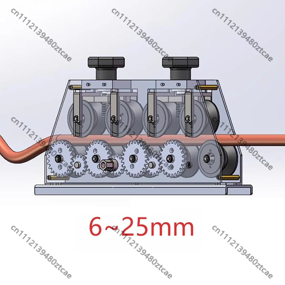 Manual Tube Straightener Tool 6-25MM 9-Roll Design Copper Aluminum Pipe StraighteningBending Correction Industrial Plumbing Tool