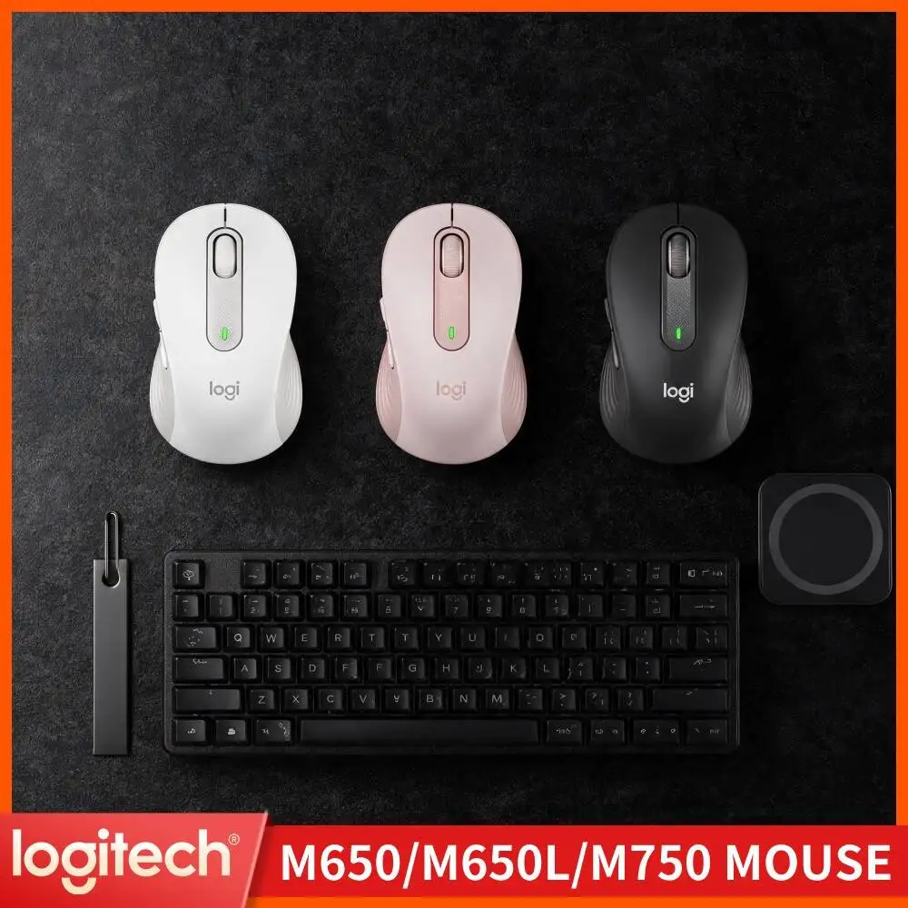 M750 Bluetooth Silent Mouse - Quiet Click Design, SmartWheel Scrolling, Recycled Build, Desktop Laptop PC Compatible