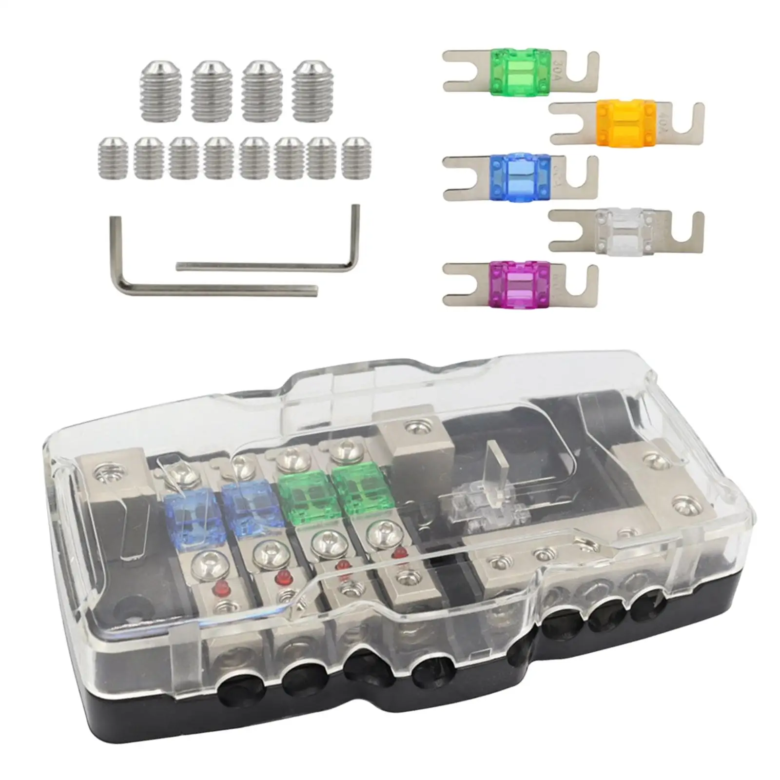 Mini 120A Anl Fuse Holder with Fuse 12V-32V DC Fuse Block for Car Audio System Protection Reset Fuse Holder Circuit Breaker view 6