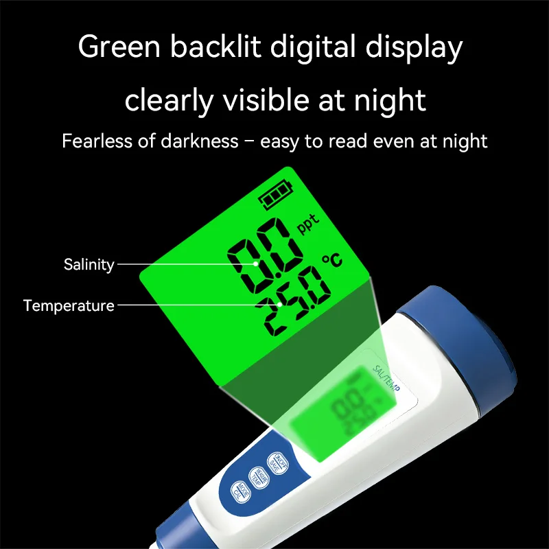 Portable Digital 2 in 1 Salinity Meter Temperature Tester Salinity Senor for Kitchen Tools