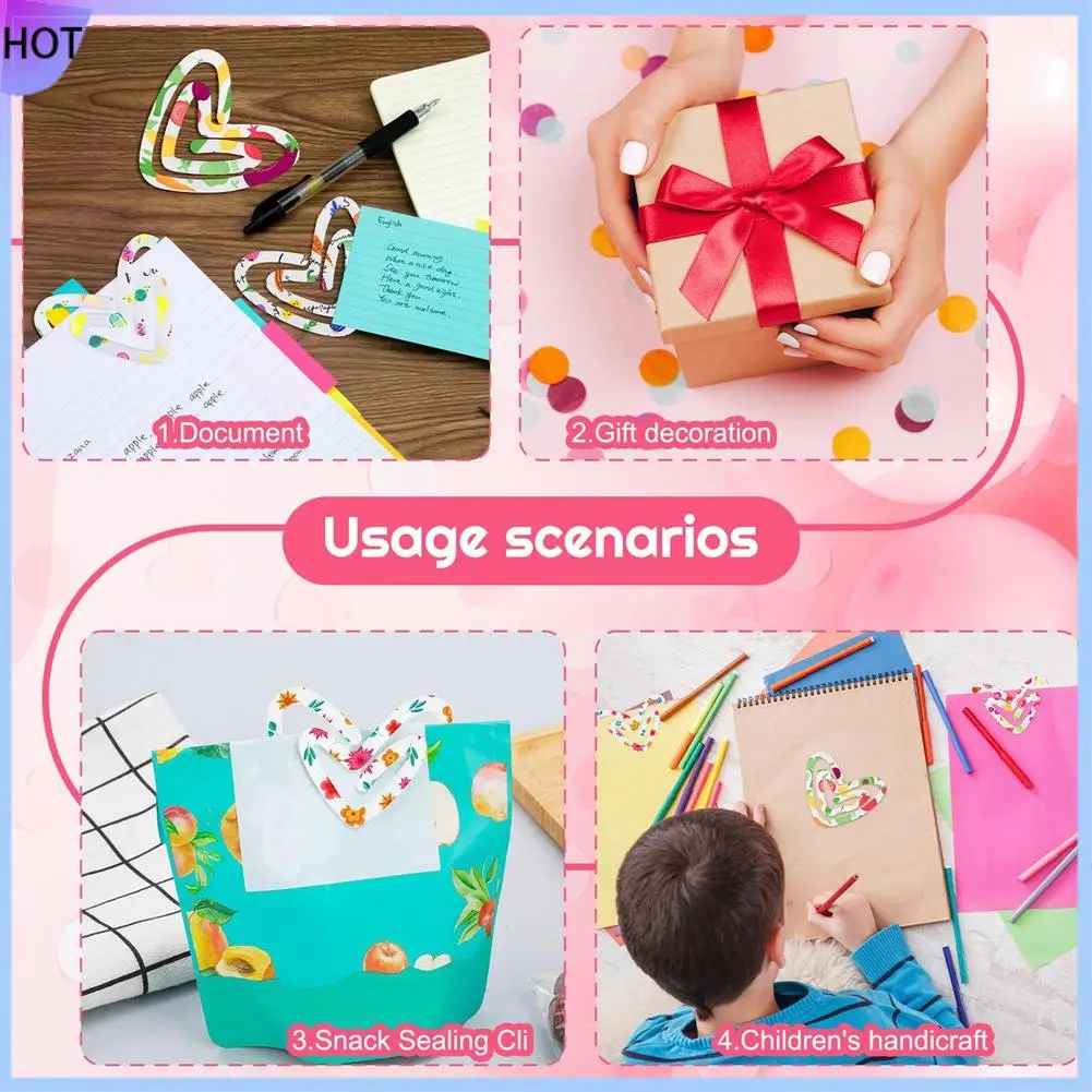 

B45C, 20 упаковок акриловых сублимационных скрепок для бумаг в форме сердца, 3,1 х 2,7 дюйма, пустые зажимы для макетов для индивидуального дизайна