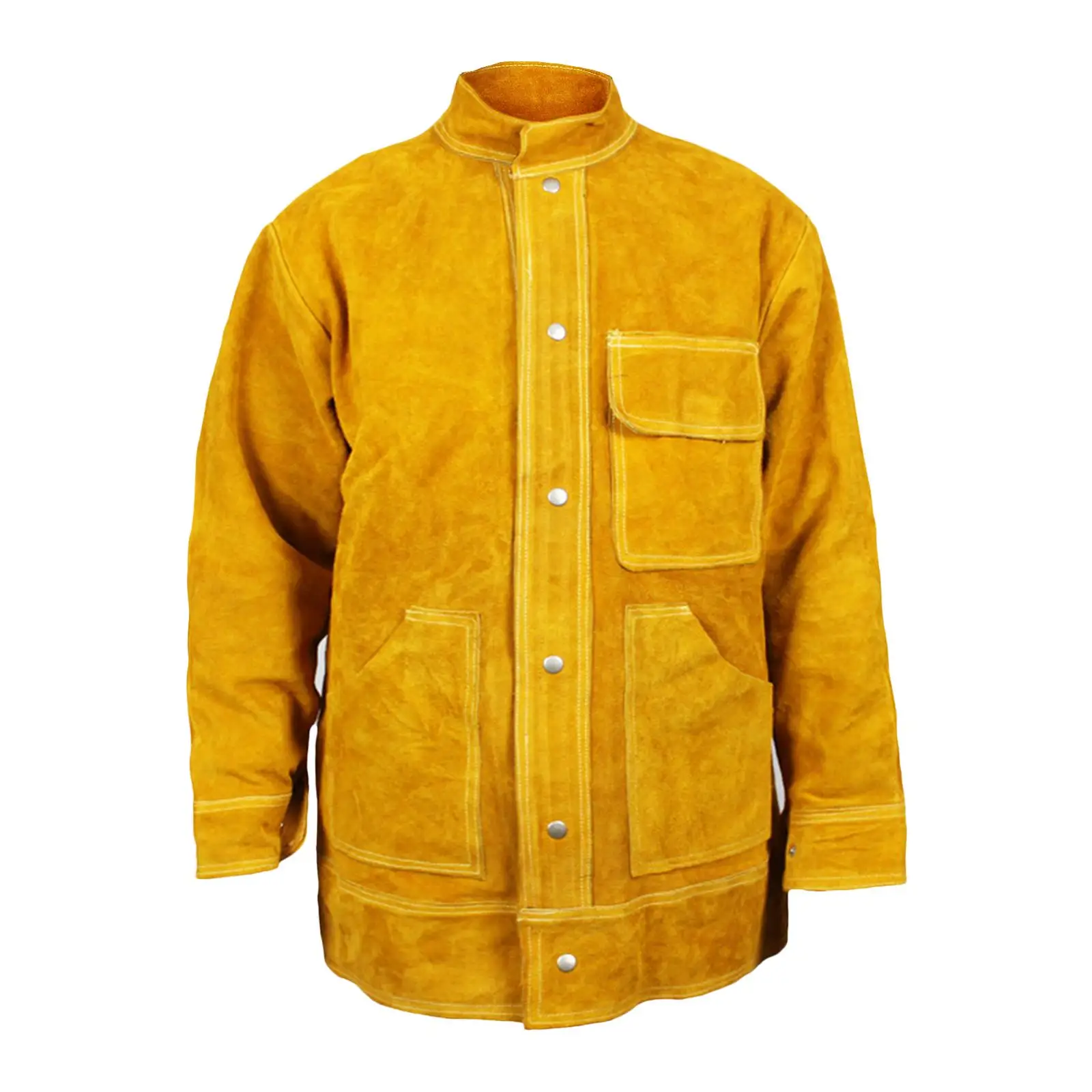 Welding Jacket Shirts Flame Resistant Welder Leather Clothing