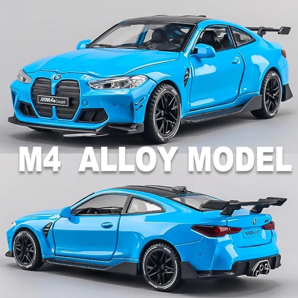 

1:32 M4 XM Alloy Diecast Car Model Toy Doors Opened Miniature Vehicle Pull Back Sound Light Models Collection Gifts for Kids