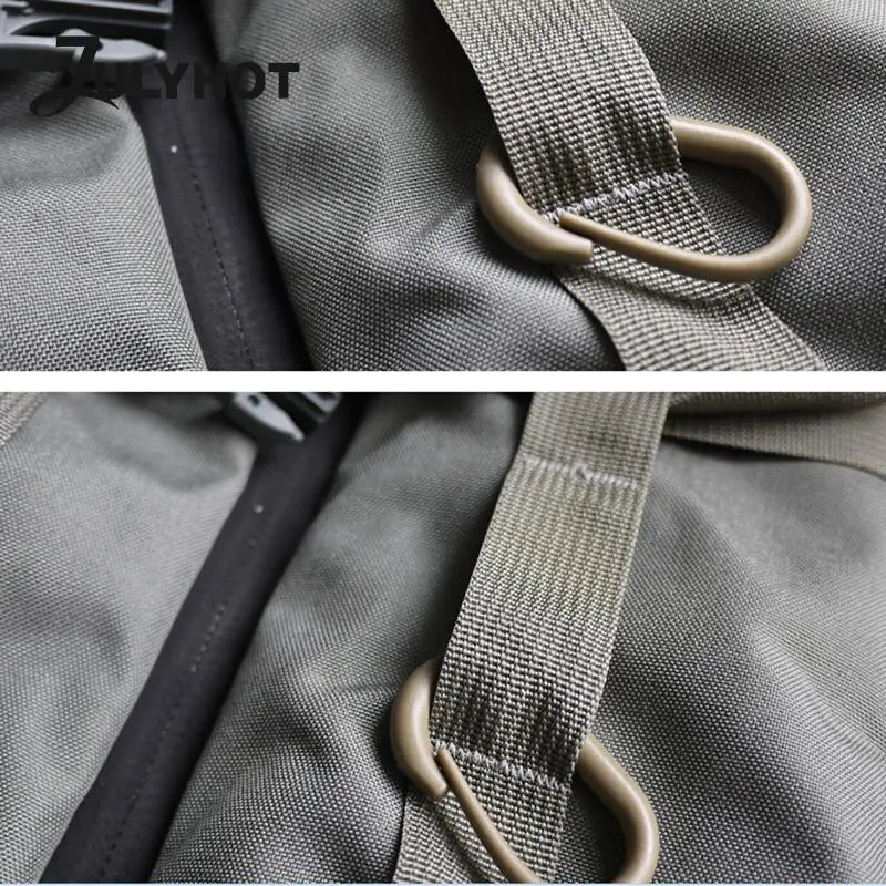 5Pcs/Lot Plastic D-Ring Carabiner Locking Buckle Outdoor Backpack Quick Release Carabiners