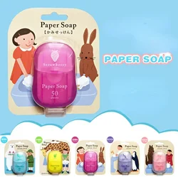 20/50pcs Mini Paper Soap Scented Slice Sheet Disposable Soap Paper for Baby Soap Papers Washing Hand Bath Cleaning Supplies