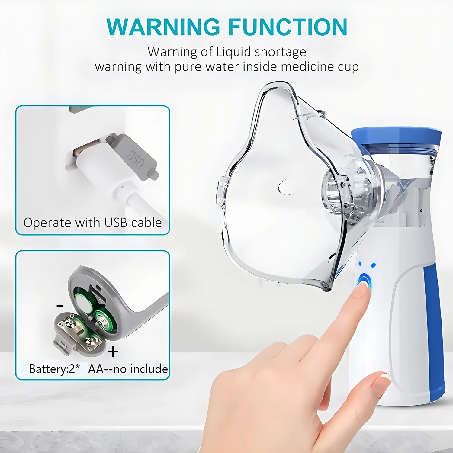 Nebulizador de inalar portátil quente mini atomizador de malha portátil inalador autoclean nebulizador adulto automizer