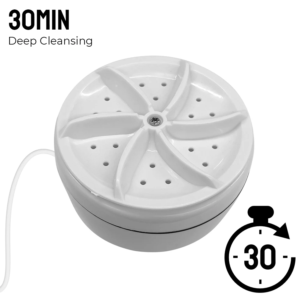 Portable Wash Dishes Mini Washer Multifunction for Travel Home Business Trip Rotating Turbine USB Underpants