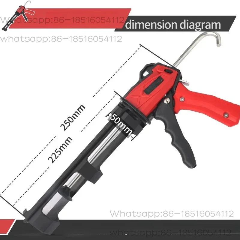 1350N Rotatable Caulking Gun Manual Sealant Gun Finishing Tools Glass Corner Seam Filling Concrete Tile Joint Hand Tools