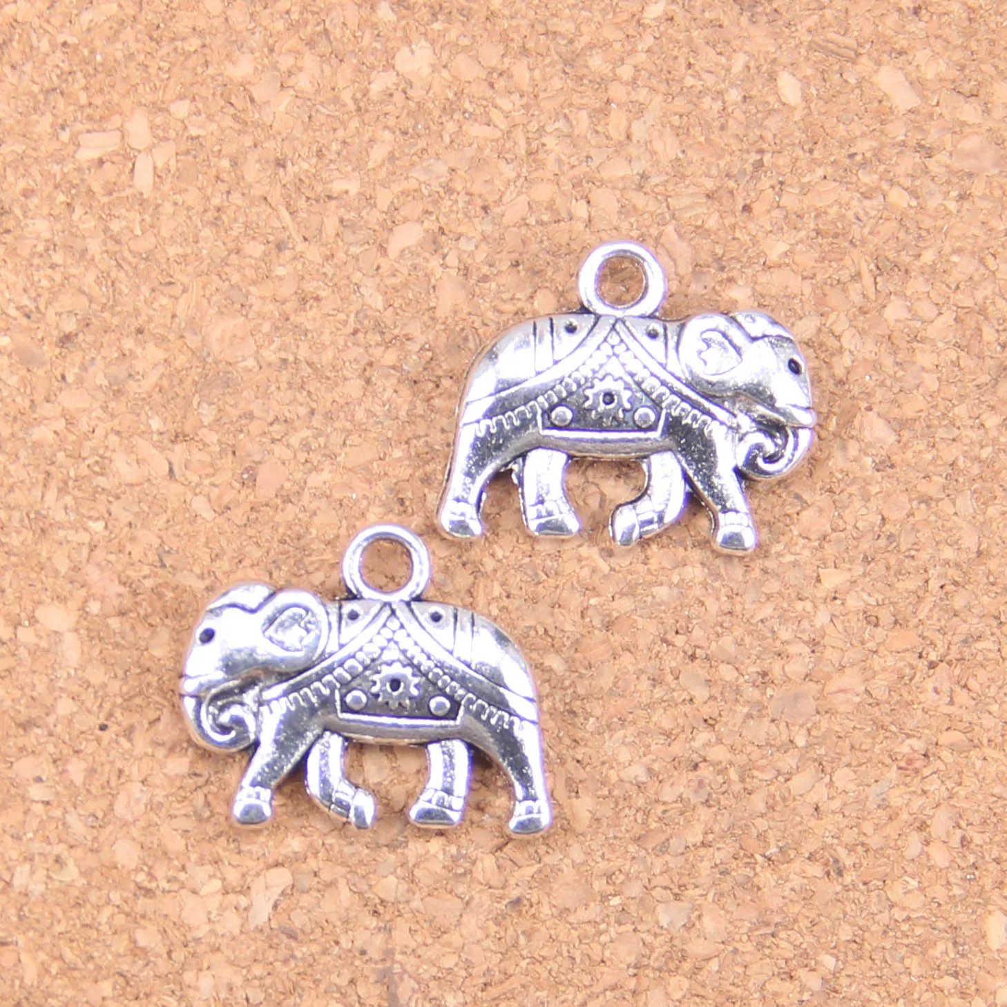 38pcs Charms Thailand Mounts Elephant 16x20mm Antique Pendants,Vintage Tibetan Silver Jewelry,DIY For Bracelet Necklace