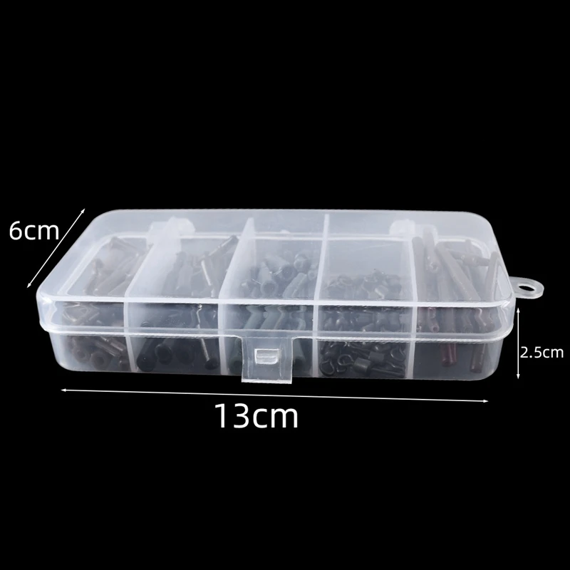 New 120 Piece Carp Fishing Tackle Fishing Accessories Wear-Resistant Casing Double Crochet Pin Rubber Tip Tube Fishing Set