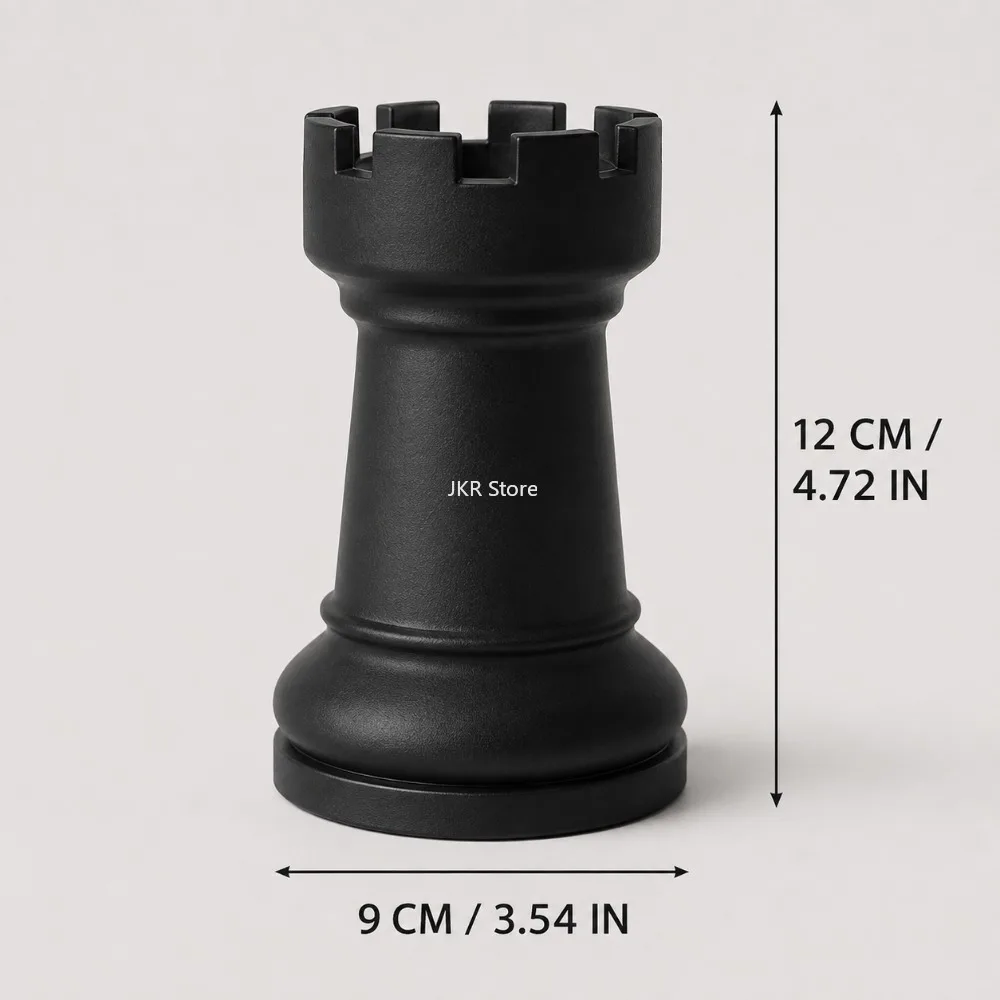 Chess Shaped Pen Holder Minimalist Desk Organizer Cosmetic Brush Storage Vase for Home Office Study and Vanity Decor