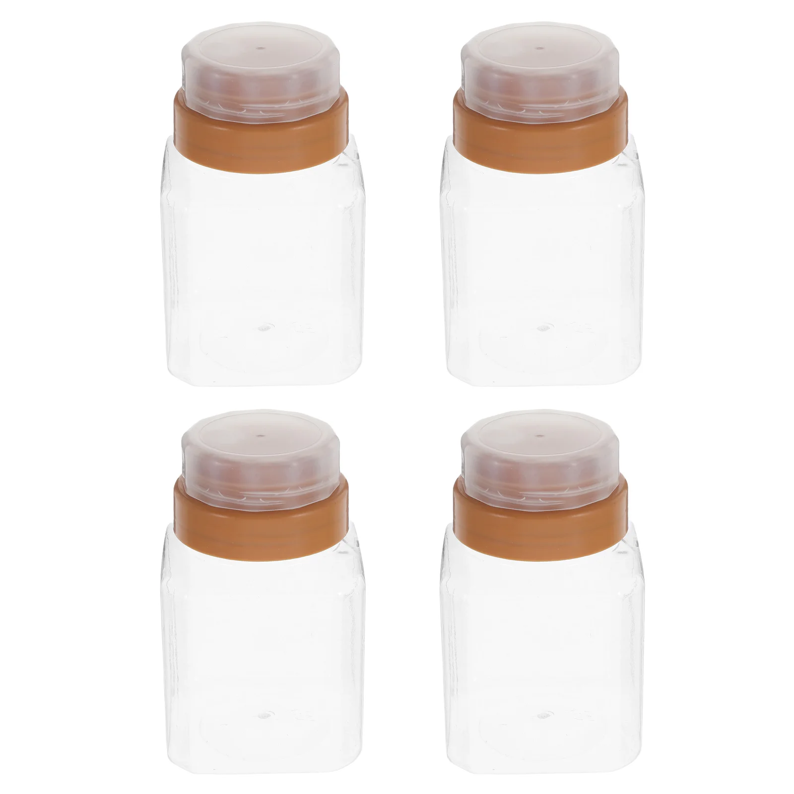 4 pezzi di plastica trasparente barattolo di miele riutilizzabile bottiglia trasparente fondo ispessito dispenser di salsa da cucina accessori da picnic riutilizzabili