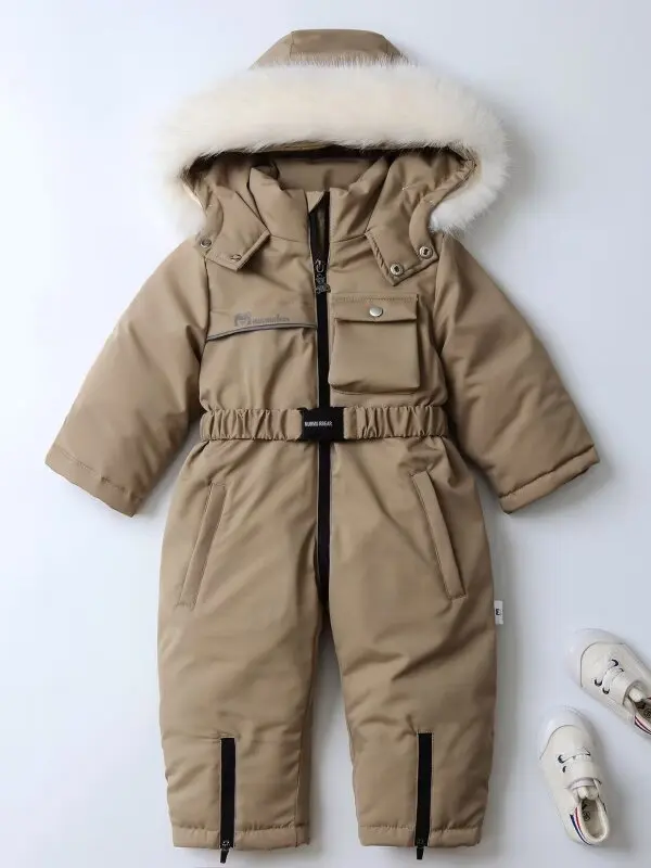 Winter Warm Down Jackets Boys Thicken Jumpsuit parka Overalls Baby toddler Girl Clothes Kids Snowsuit Children Clothing Set 2pcs