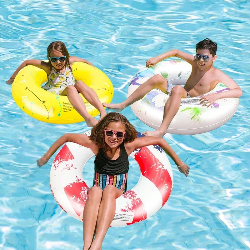 Flotteurs de piscine gonflables, Tube de natation épais, anneaux flottants d'été pour adultes et enfants, jouets de piscine en plein air pour fête sur la plage