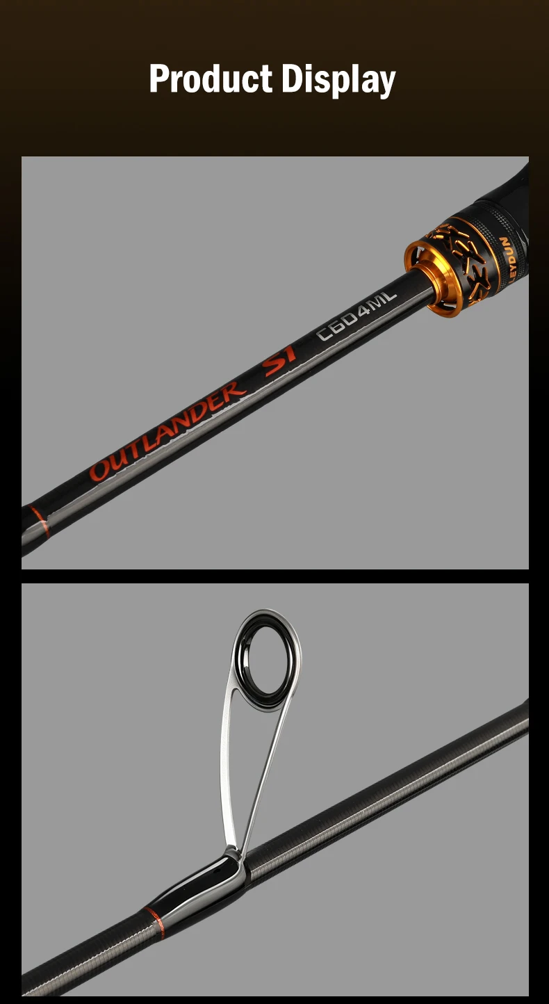 LEYDUN OUTLANDER S1 Angelrute T1100G Carbon-Gewebe 604L ML M MH Spinn- und Castingrute FUJI-Führungsring Baitcasting-Ruten – Detail 9