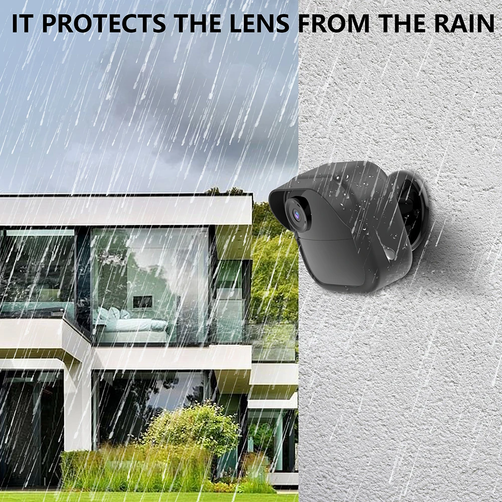 Silicone Camera Protective Case Cover Brim Design Camera Sleeve Anti-scratch for Blink Outdoor 4 (4th Gen)