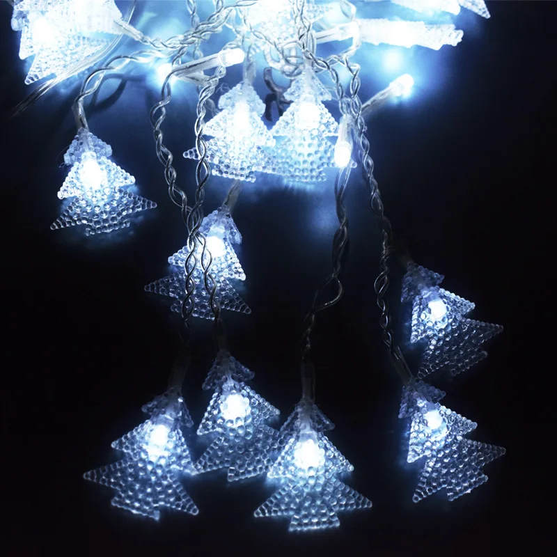 

Outdoor Decorative Lamp String AC 220V Window Xmas The Eaves Railing Christmas Tree Pendant Decor LED Lamp String Belt Tail Plug