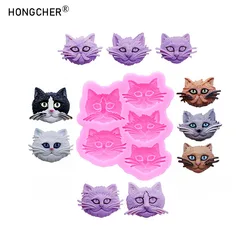 Cat head fox DIY hole shoes decoration jewelry accessories drip molds flip-flop chocolate cake dessert decoration silicone molds