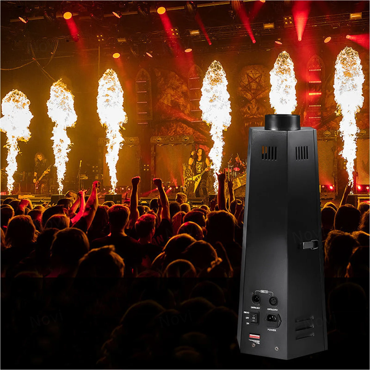 Imagem -02 - Palco Fireworks Machine com um Bocal de Pulverização 150w Flame Thrower Outdoor Dmx Fire dj Lighting Shows Party Alta Potência