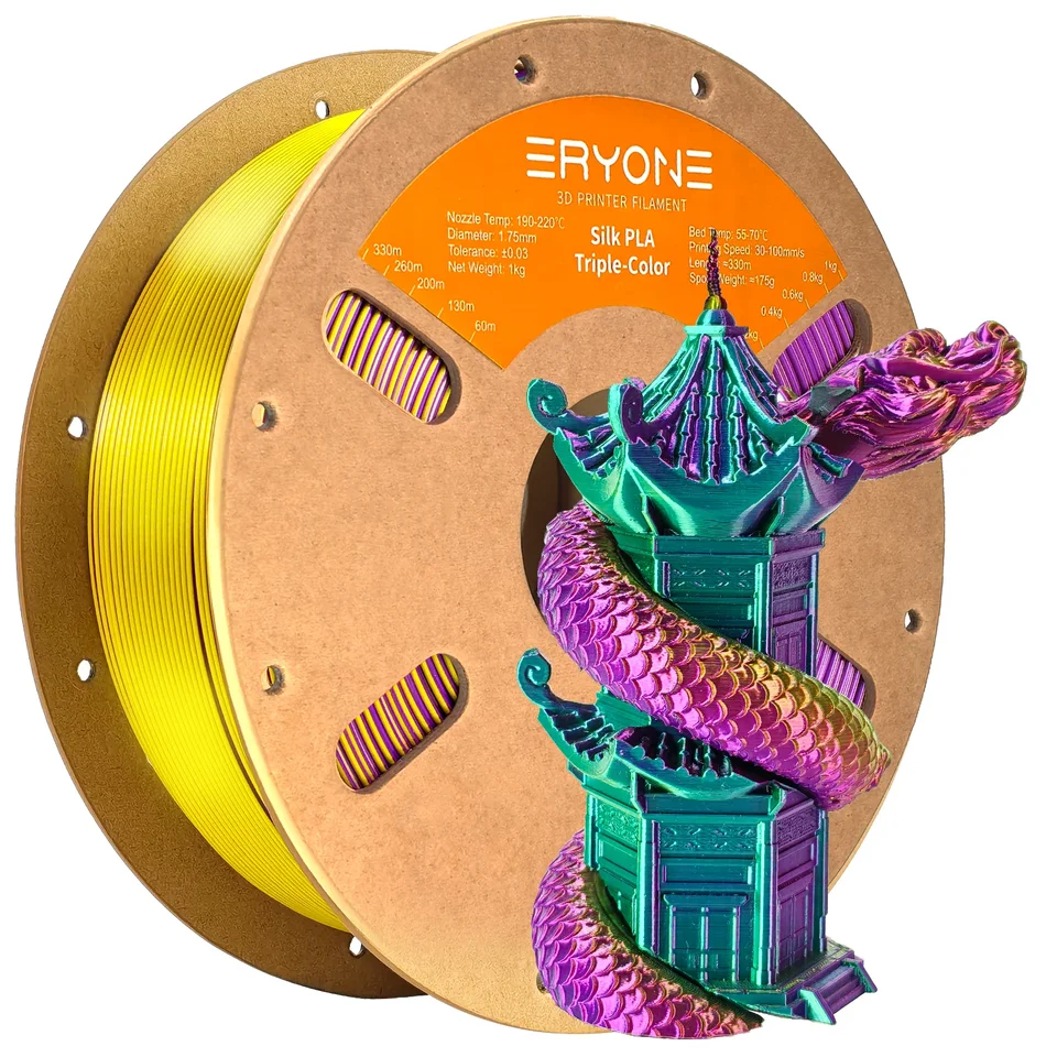 ERYONE Silk, Dual and Tri-Color Silk PLA 5 packs (5kg).