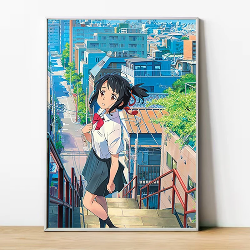 

Kiminonawa Your Name Anime Poster Home and Decoration Art Posters for Wall Decor Gaming Room Decoration Painting on Canvas Print