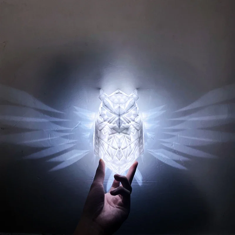 Eagle Light Owl Light Animal Projection 3D Printing Night Light LED Light Atmosphere Holiday Party Home Decoration Wall Lamp